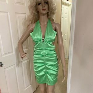 Size 5/6 Neon Green Party Cocktail Clubbing Dress
